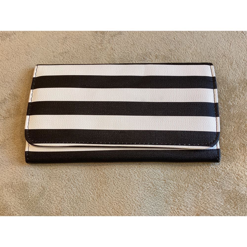 KUT‎ FROM THE KLOTH Black & White Striped Trifold Card Slot Wallet